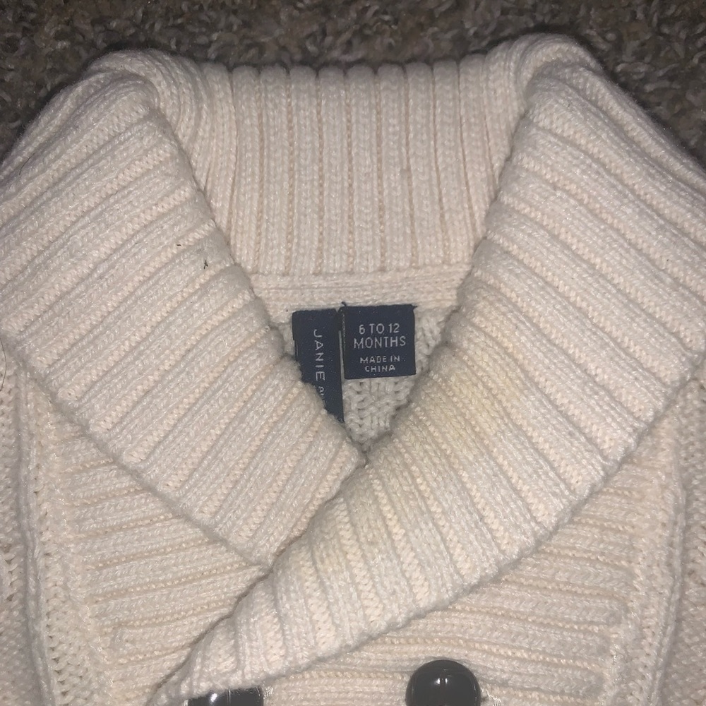 Janie and Jack Baby Boy Knitted Cardigan Pullover 6/12m - Picture 2 of 7